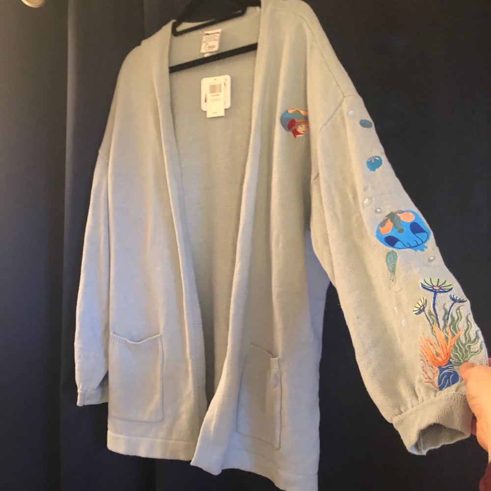 Ponyo Embroidered Cardigan